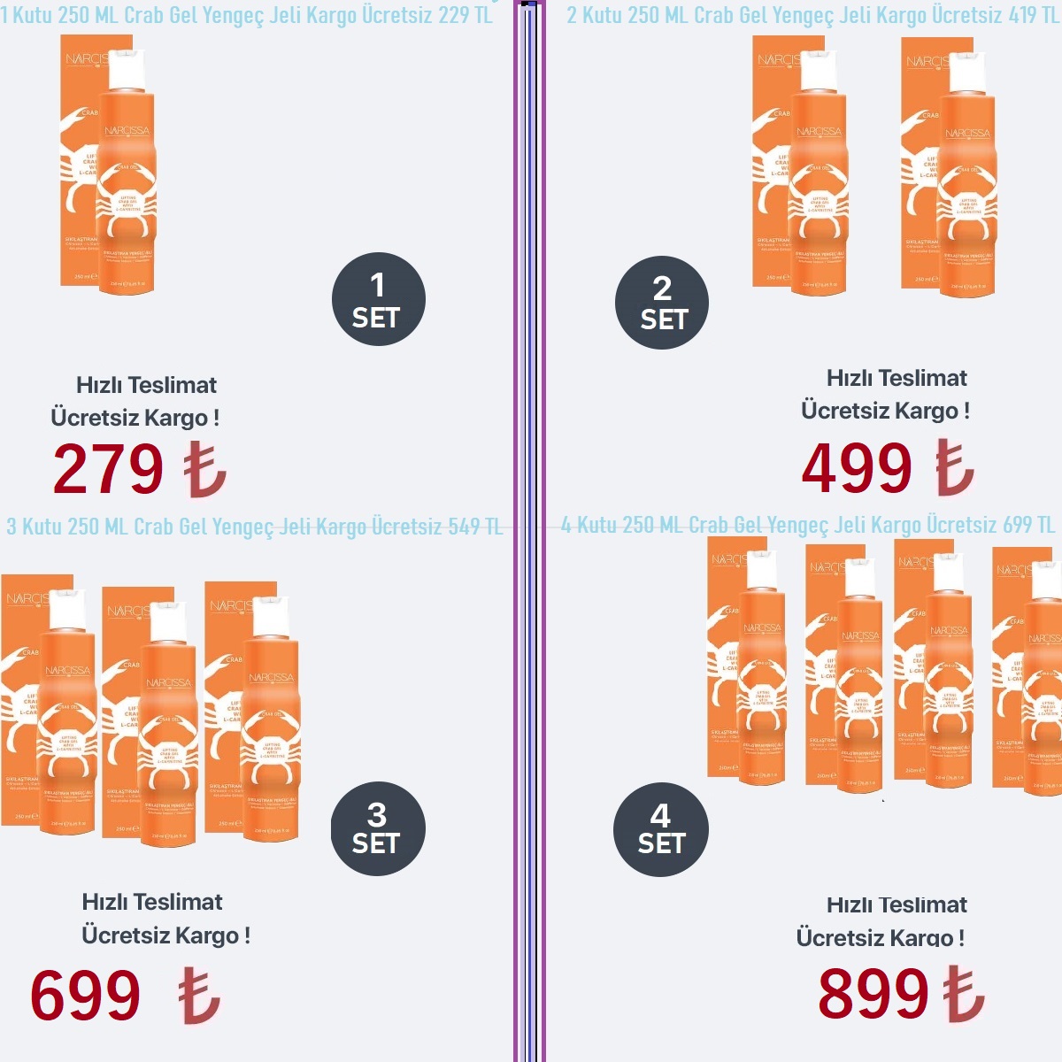 Narcissa Jel, Crab gel Yengeç jeli Resmi Satış Sitesi.